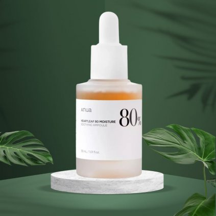 ANUA - Heartleaf 80% Soothing Ampoule - Zklidňující ampule s 80% extraktem z toulně srdčité - 30 ml