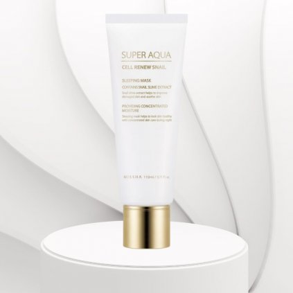 MISSHA - Super Aqua Cell Renew Snail Sleeping Mask - Vysoce hydratační noční maska se šnečím extraktem - 110 ml