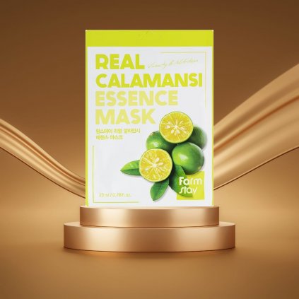 Farm Stay - Real Calamansi Essence Mask - Posilující pleťová maska s vitamíny - 1 ks