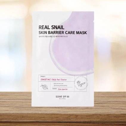 SOME BY MI - Real Snail Skin Barrier Care Mask - Posilující plátýnková maska se šnečím mucinem - 20 g