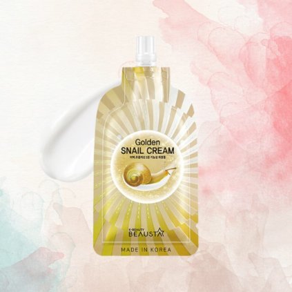 BEAUSTA -  Golden Snail Cream - Regenerační pleťový krém se šnečím mucinem - 20 ml