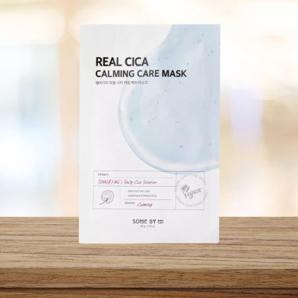 SOME BY MI - Real Cica Calming Care Mask - Zklidňující textilní maska s centellou - 20 g
