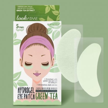 LOOK AT ME - Hydrogel Eye Patch Green Tea - Hydrogelové náplasti pod oči se zeleným čajem - 15 g / 5 párů