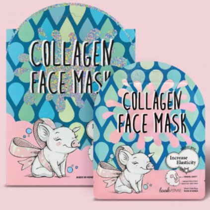LOOK AT ME - Collagen Tencel Face Mask - Kolagenová plátýnková maska - 25 ml