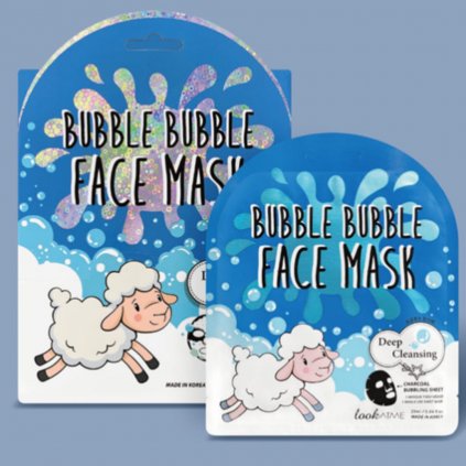 LOOK AT ME -  Bubble Bubble Tencel Face Mask - Bublinková plátýnková maska - 25 ml