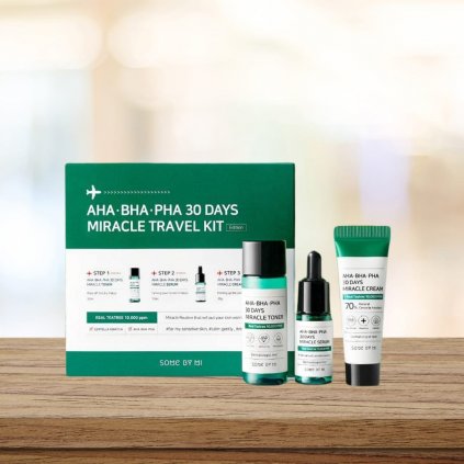 SOME BY MI - AHA∙BHA∙PHA 30 Days Miracle Travel Kit - Sada s AHA, BHA a PHA kyselinami pro čistou pleť