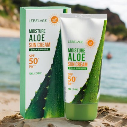 LEBELAGE - Moisture Aloe Sun Cream (SPF50+/PA+++) - Hydratační SPF krém s Aloe Vera - 50 ml