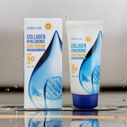 LEBELAGE - Collagen Hyauronic Sun Cream (SPF50+/PA+++) - Pečující SPF s kolagenem a kyselinou hyaluronovou - 70 ml