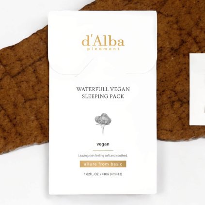 D'ALBA - Waterfull Vegan Sleeping Pack - Noční hydratační maska - 4x12 ml
