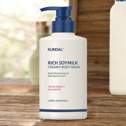 Kundal Rich Soy Milk Creamy Body Wash - Vyživující sprchový gel se sójovým mlékem - MELLOW VANILLA - 500 ml