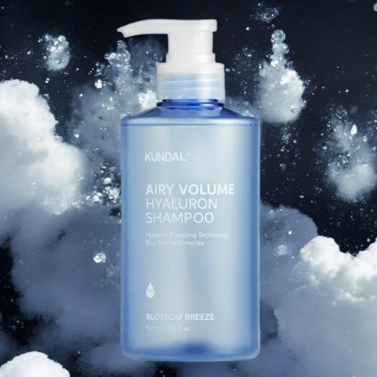 Kundal Airy Volume Hyaluron Shampoo - Hydratační objemový šampon s vůní BLOSSOM BREEZE - 500 ml