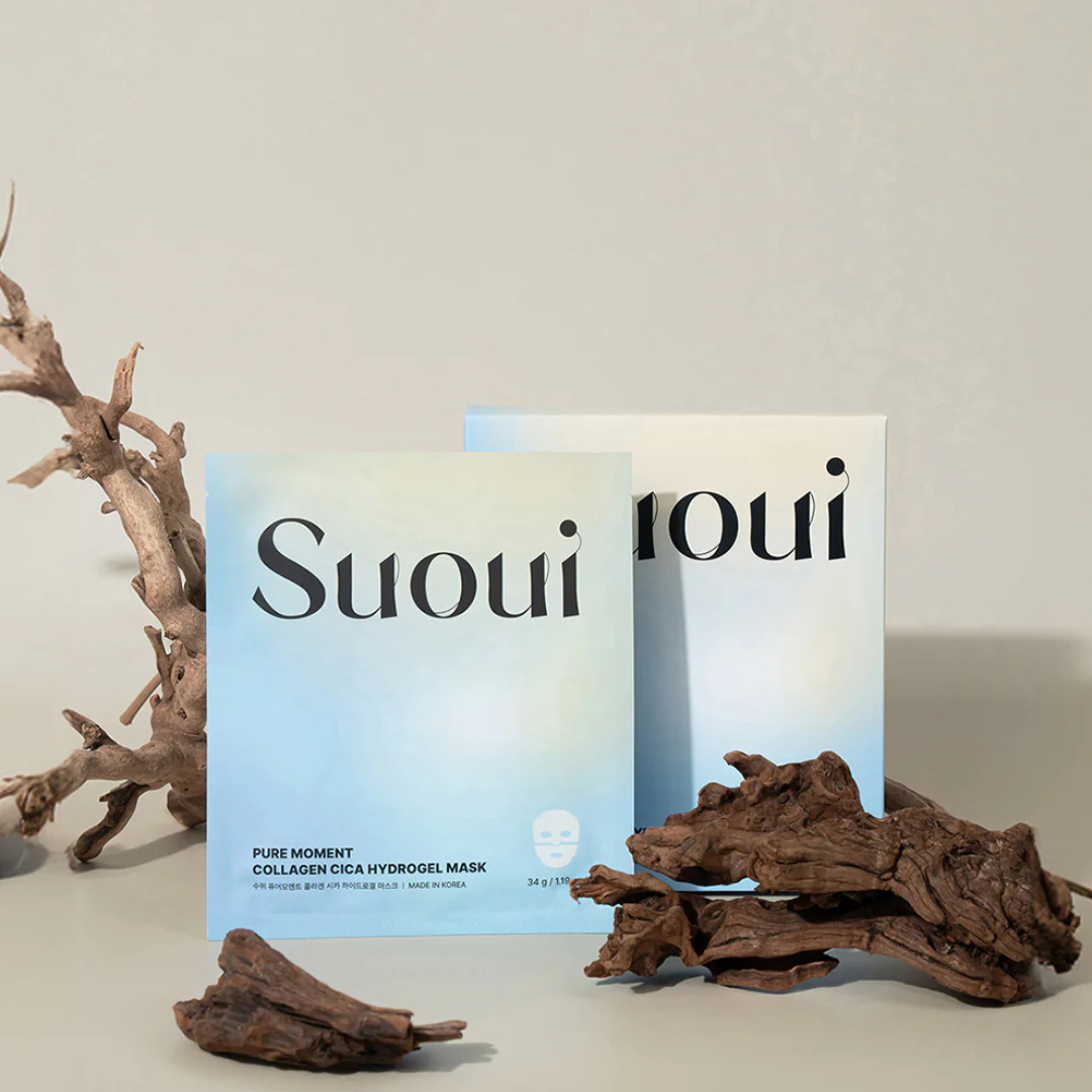 SUOUI - Pure Moment Collagen Cica Hydrogel Mask - Hydrogelová kolagenová maska s centellou - 34 g