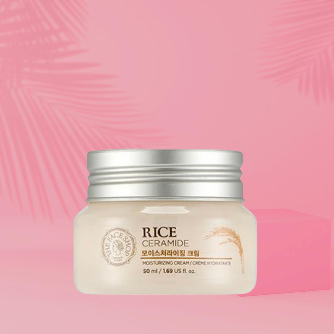 The Face Shop Rice Ceramide Moisturizing Cream - Hydratační a vyživující krém s ceramidy - 50ml