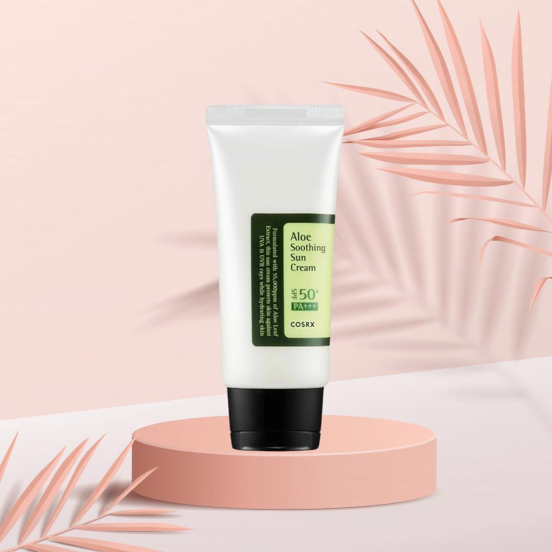 COSRX - Aloe Soothing Sun Cream - zklidňující opalovací krém s aloe vera 50 ml