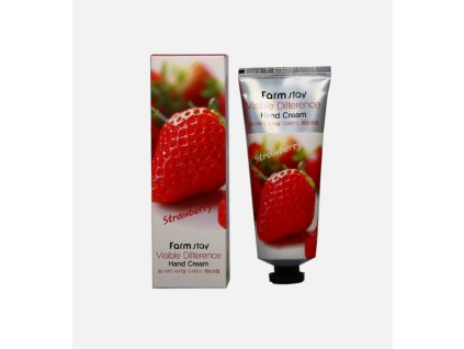 Farmstay krém na ruce s viditelným rozdílem extrakt z jahody 100g (2)