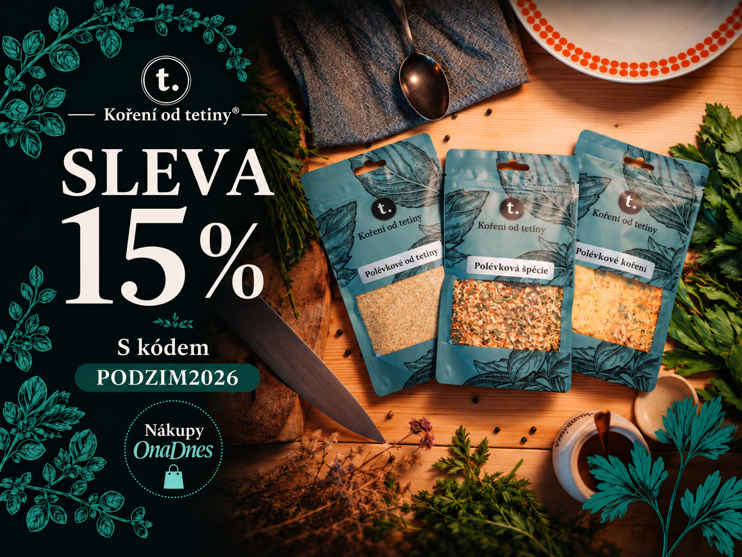 Slevy 15 % na koření