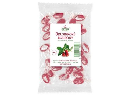 Brusinkové bonbóny 100g Grešík