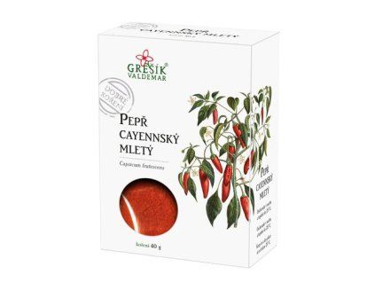 Cayennský pepř mletý 40g Grešík