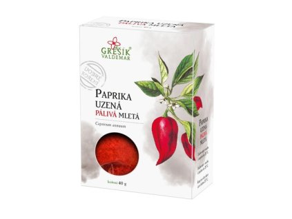 Paprika uzená PÁLIVÁ mletá 40g Grešík