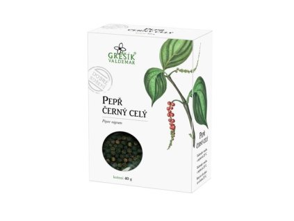 Pepř černý celý 40 g Grešík