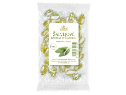 Šalvějové bonbóny se sladilem 100g Grešík