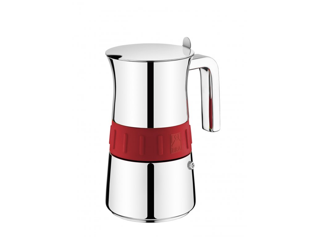 Moka konvice Elegance red- 4 šálky - Kouzla Kuchyně