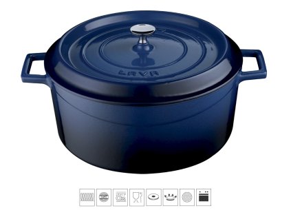 hrnec litinovy modry 32cm