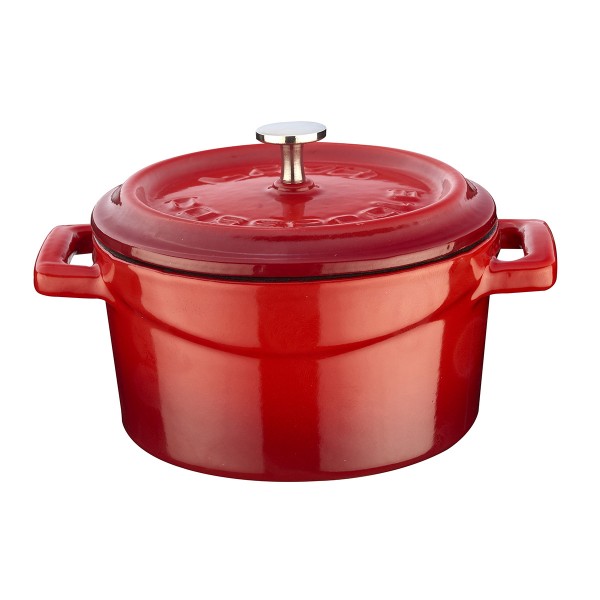 LAVA METAL Litinový mini hrnec kulatý 10 cm - červený
