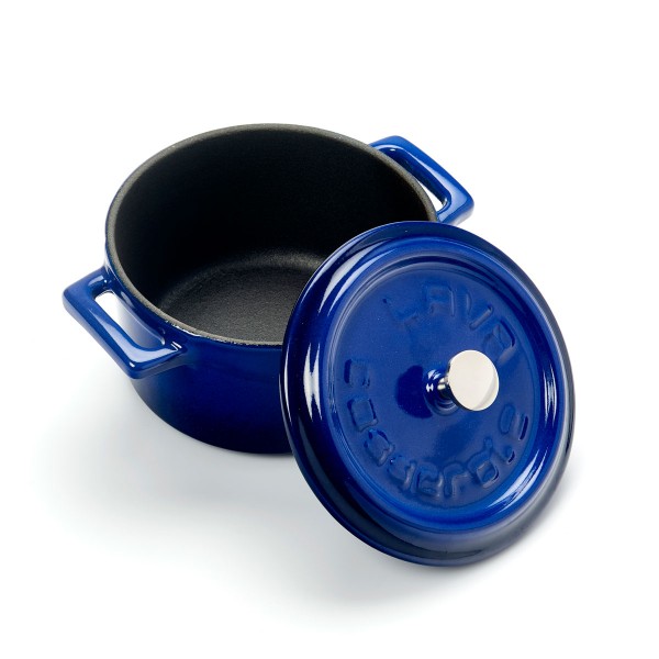 LAVA METAL Litinový mini hrnec kulatý 10 cm - modrý
