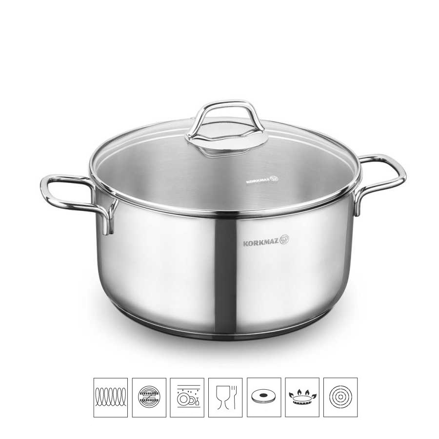 Korkmaz Perla - nerezový hrnec 8,5 l