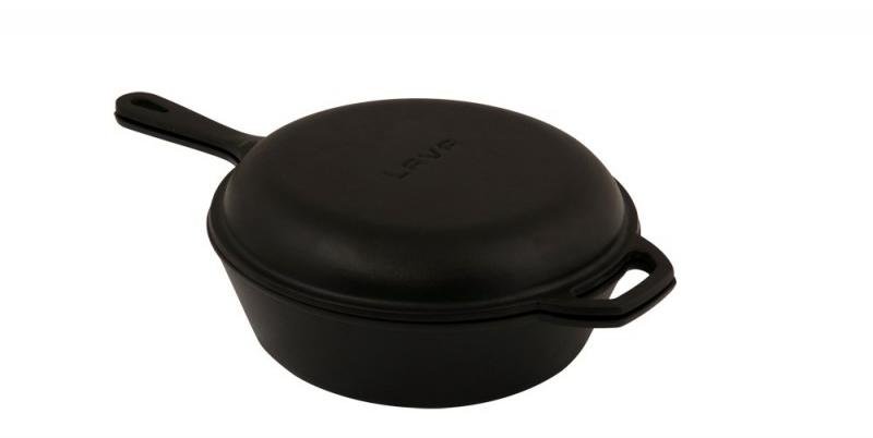 LAVA METAL Litinová dvojitá hluboká pánev 26cm