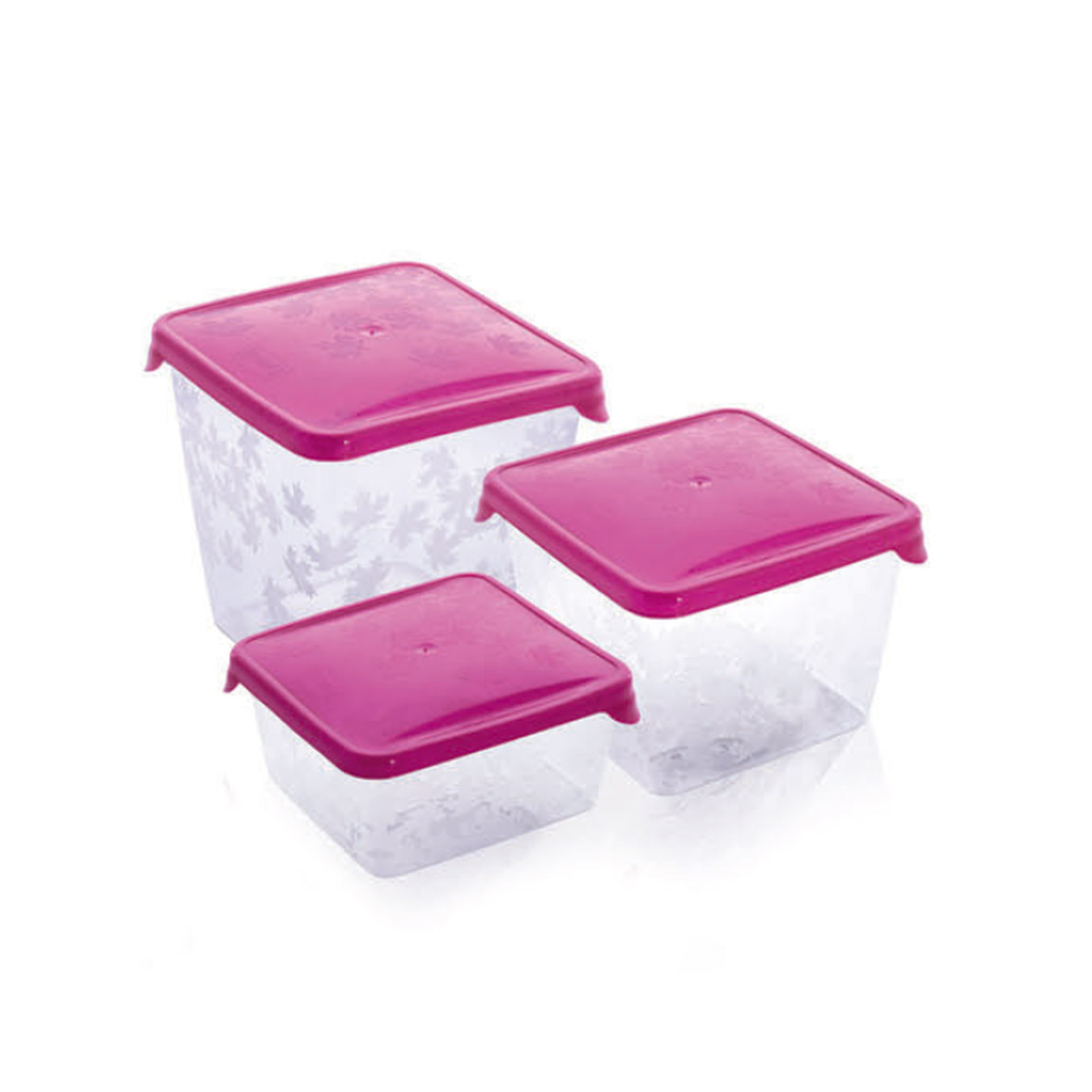 Branq Sada dóz na potraviny Rukkola- (0,45l+0,75l + 1,25l) - čtverec vysoká