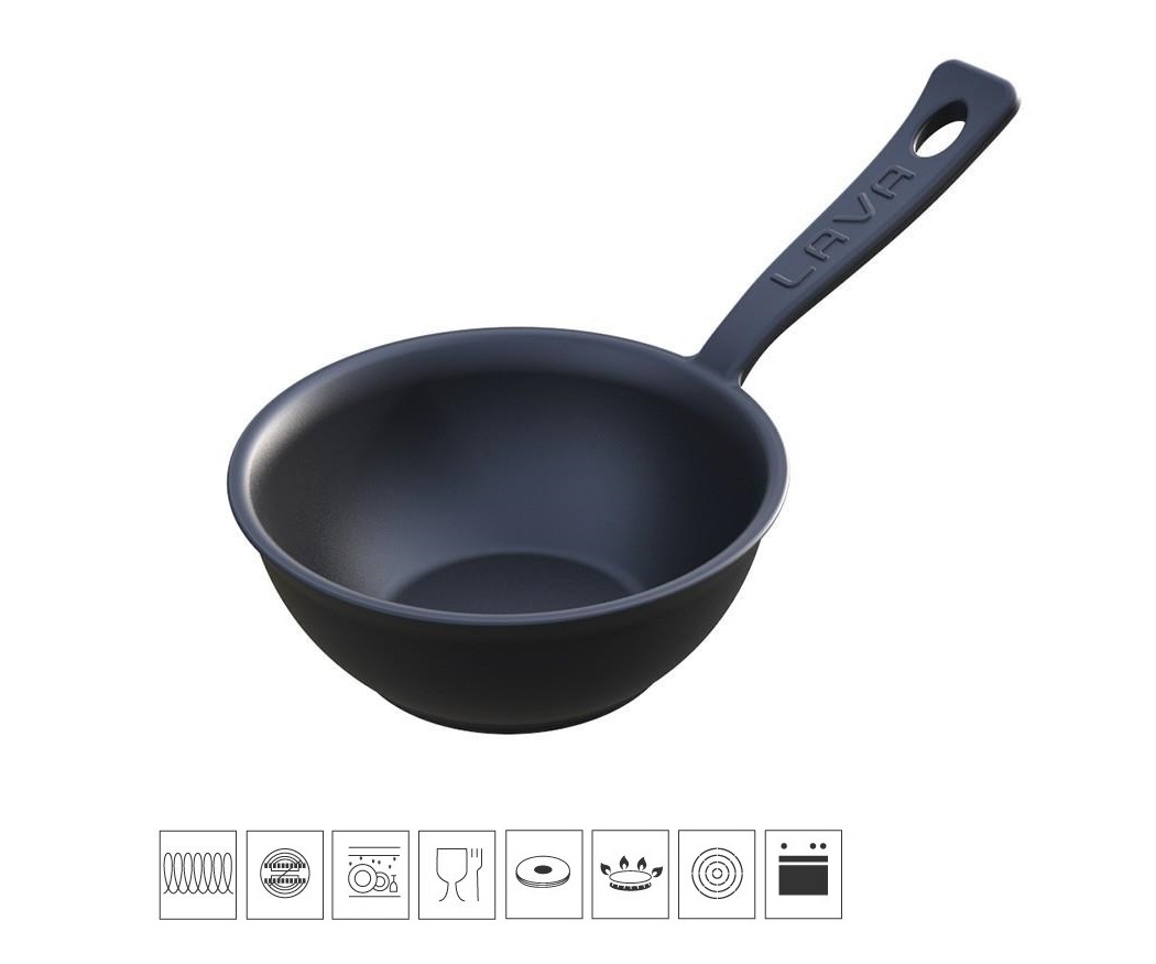 LAVA METAL Litinová nádobka na omáčky s rukojetí 7cm