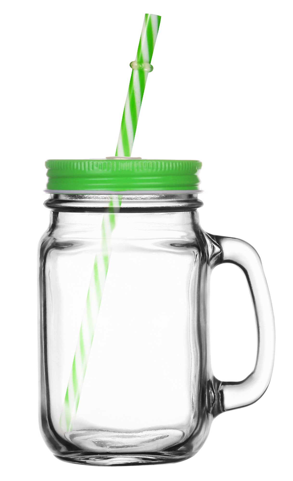 GLASMARK Sklenice s víčkem a brčkem 400ml - zelená