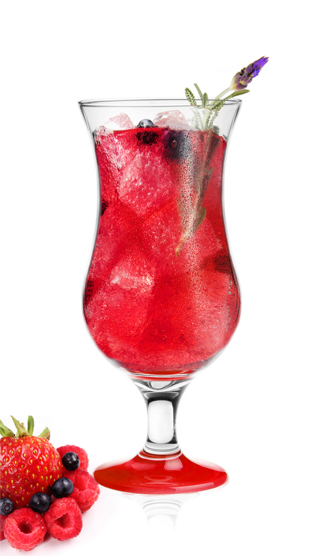 GLASMARK Koktejlová sklenice - 420ml, červený podstavec