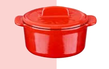 LAVA METAL Litinový mini hrnec kulatý 9 cm - červený