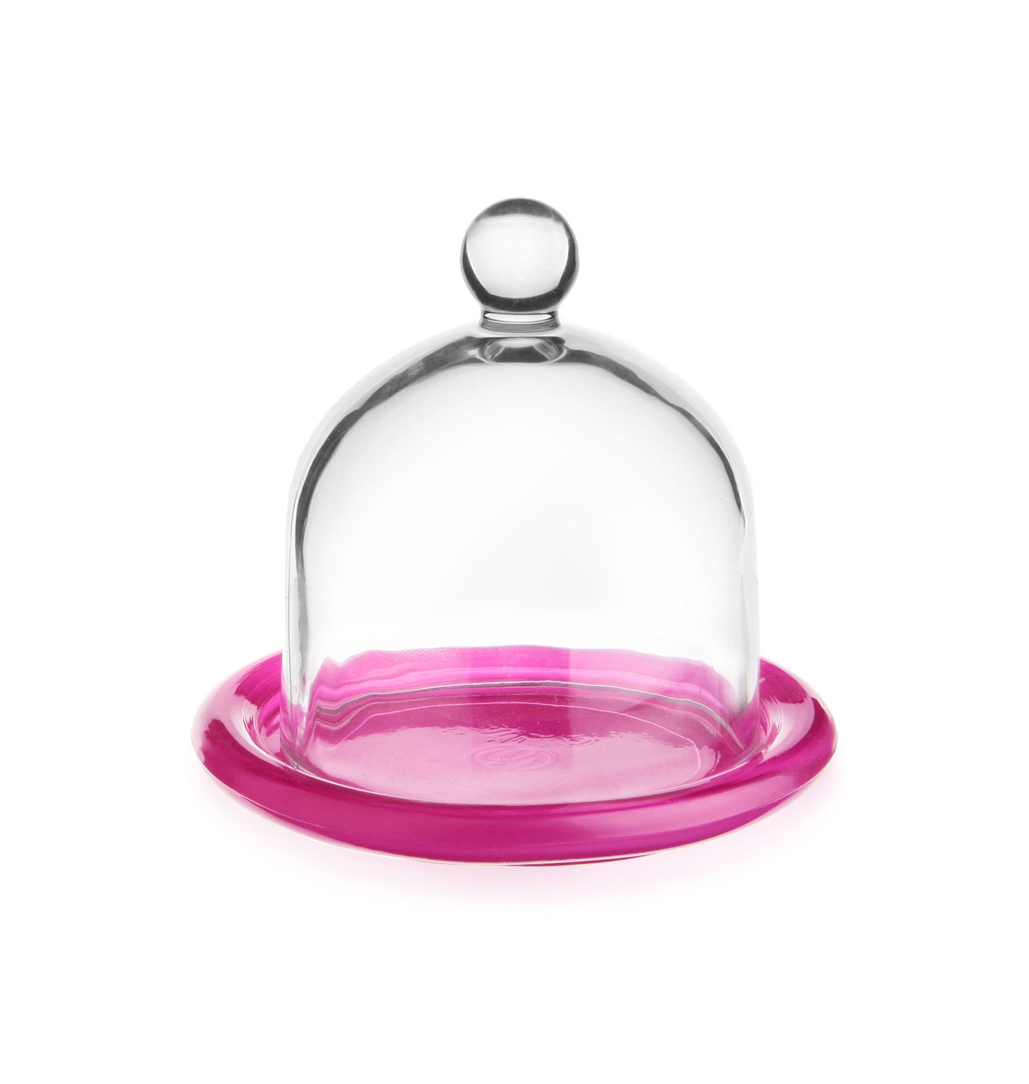 GLASMARK Dóza na citron s poklopem/růžový talířek