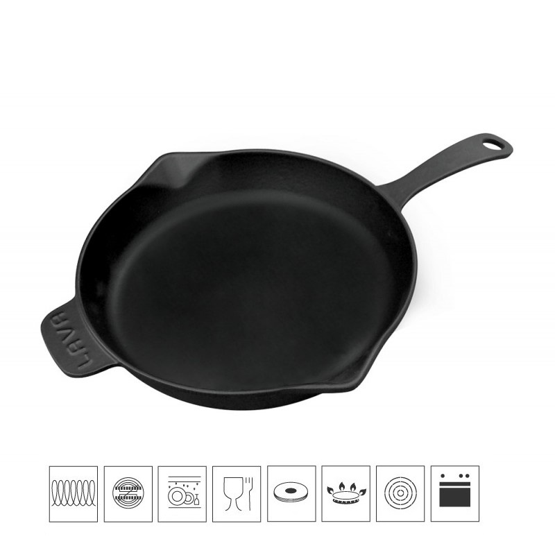 LAVA METAL Litinová pánev 34 cm s výlevkou