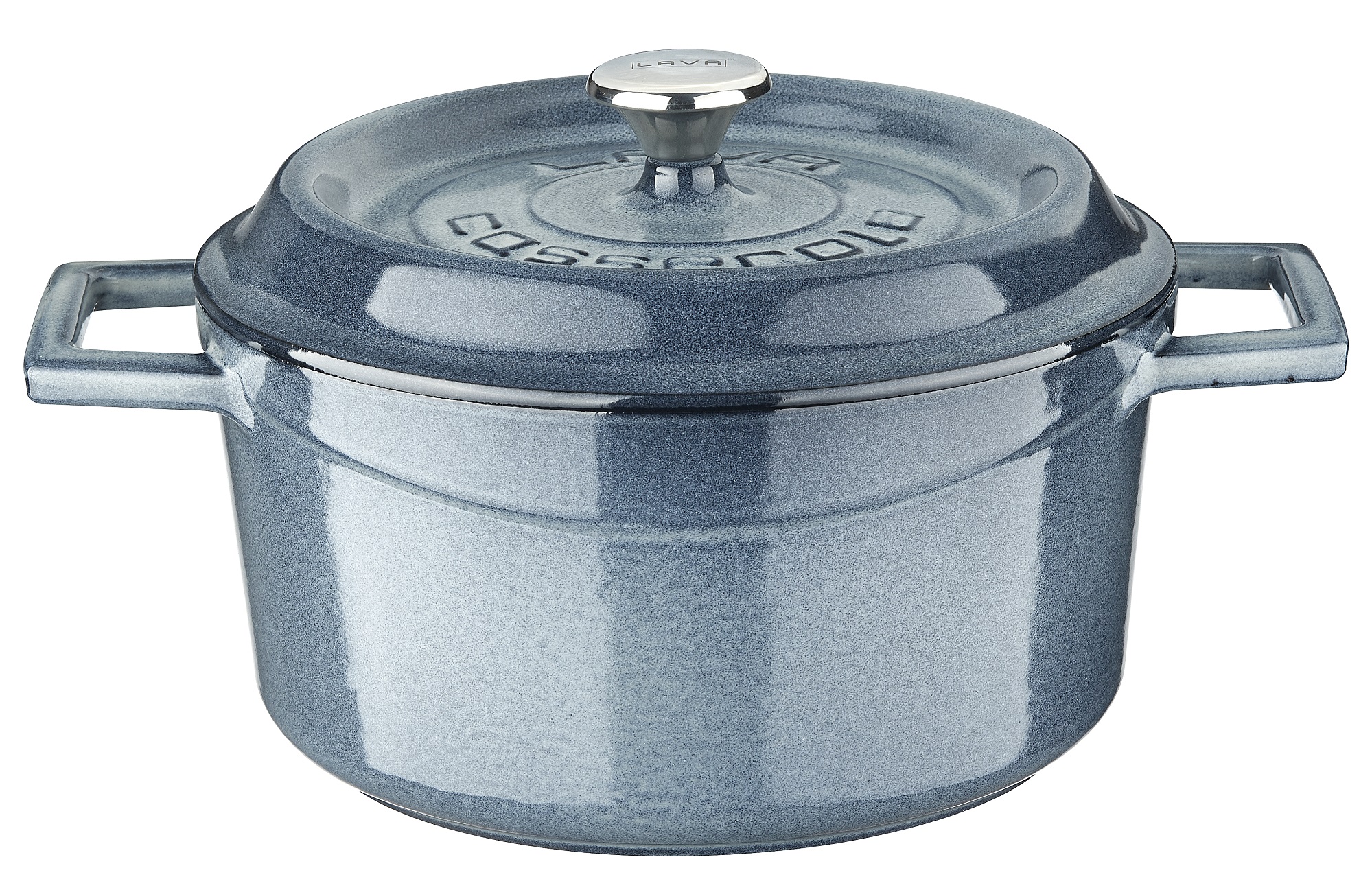LAVA METAL Litinový hrnec kulatý 20cm - šedá majolika