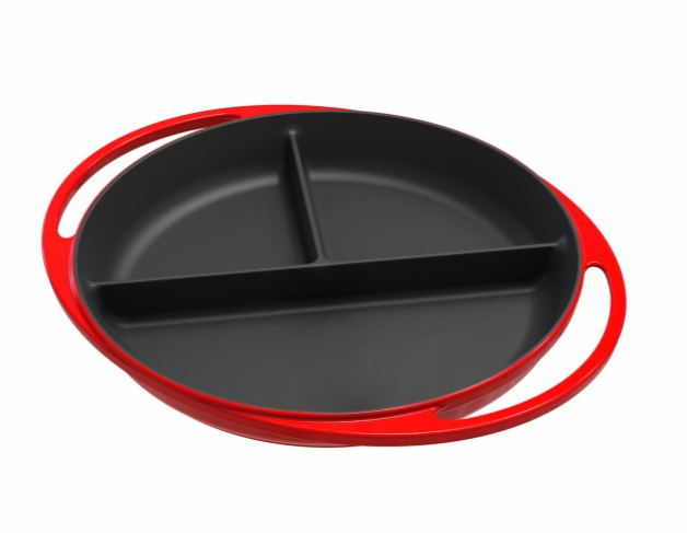 LAVA METAL TRIO litinová pánev 24cm - červená