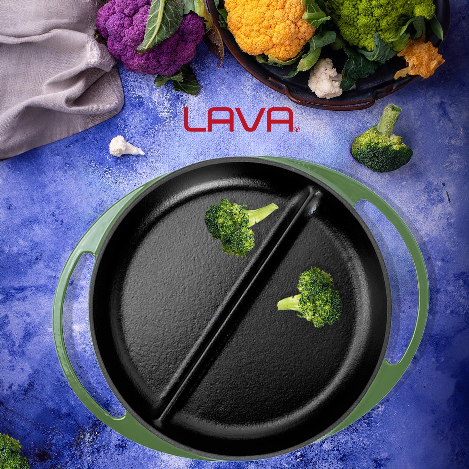 LAVA METAL DUO litinová pánev 20cm - zelená