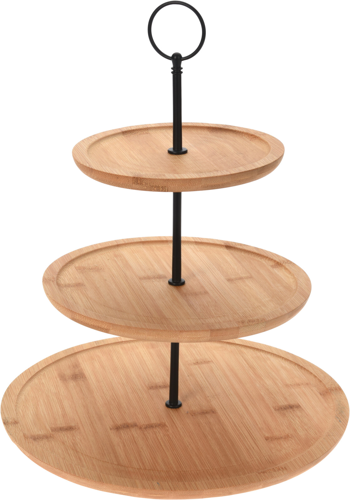 Koopman Třípatrový stojan na jídlo bamboo