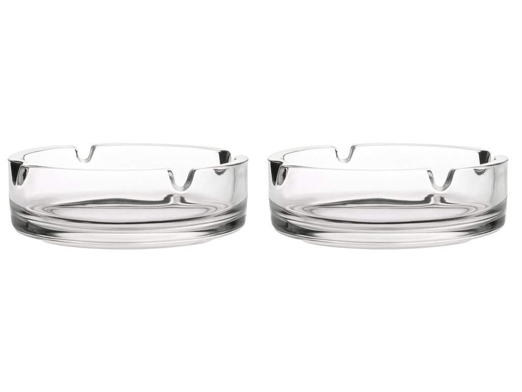 Koopman Stolní skleněný popelník Klasik - sada 2 ks