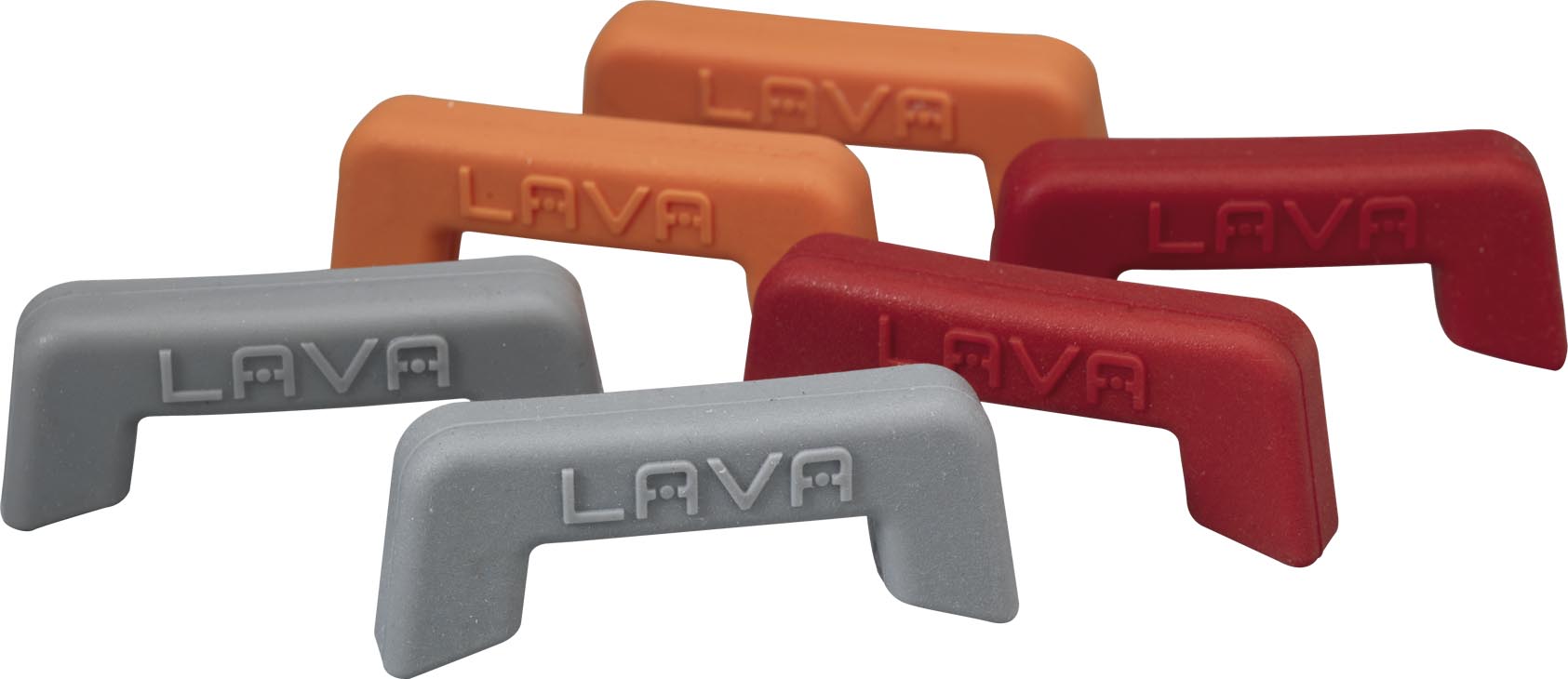 LAVA METAL Silikonové úchyty šedé - sada 2 ks