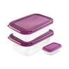 Sada dóz na potraviny Ori purple 3ks - obdelníková