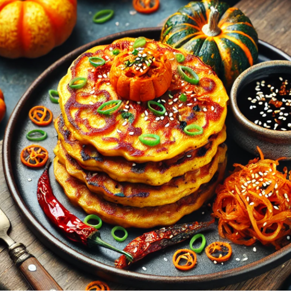 Halloweenské kimchi placky