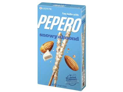 Pepero tyčinky snowy almond Lotte 32 g