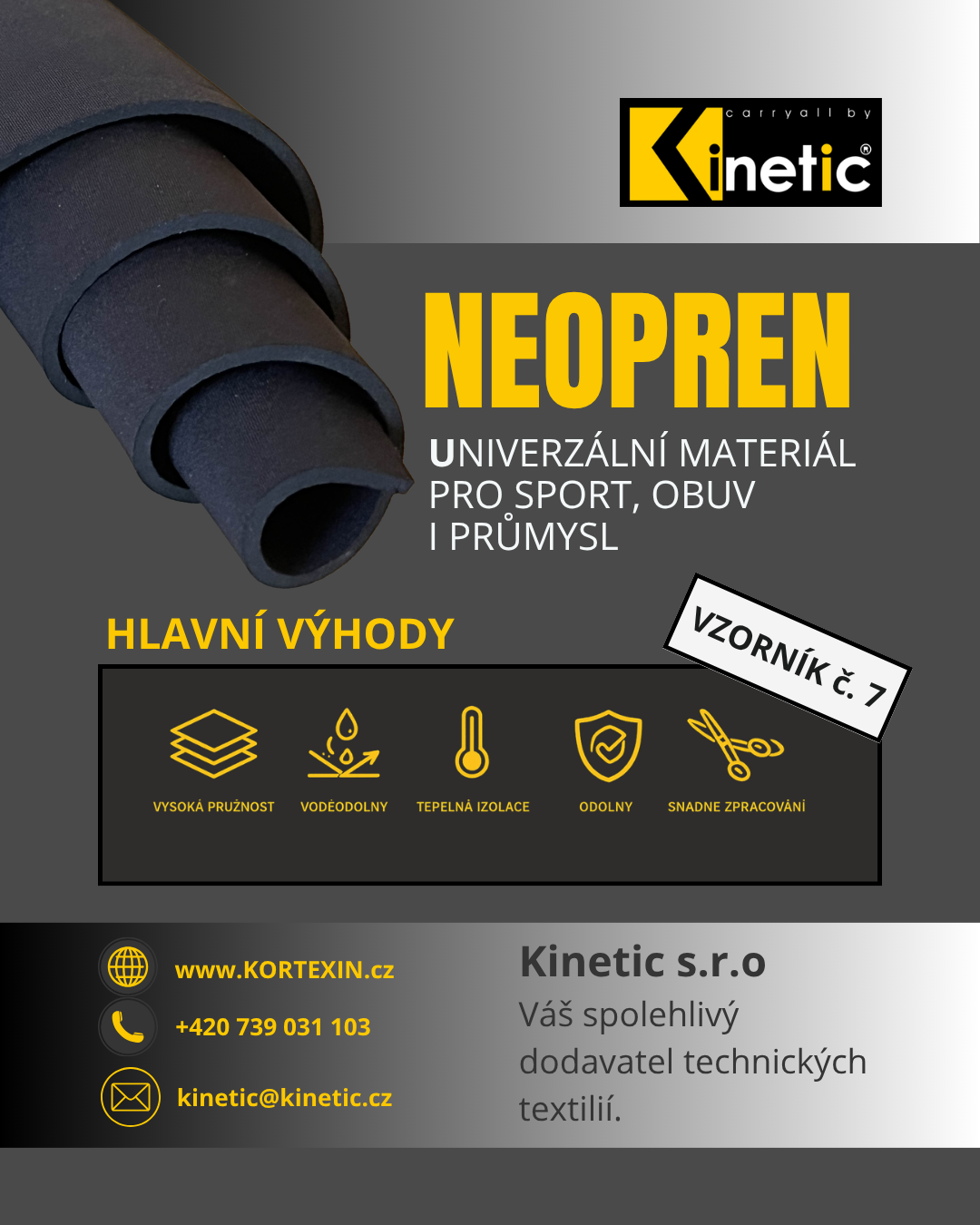 Neopren – univerzální materiál pro sport, obuv a technické využití