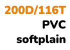 Nylon 200D/116T PVC softplain