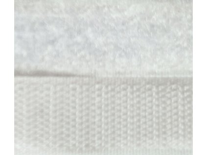 suchý zip 50mm-háček bílý
